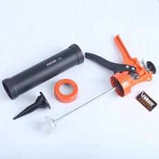 실리콘건 코킹건 소세지건 실리콘 코킹 건 수동 카트리지로드 크래들 10 oz 튜브/카트리지 전용, 한개옵션0