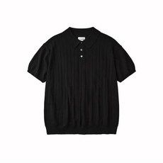 [매장정품] 아웃스탠딩 HS STRIPE KNIT COL엘에이알 LARSHIRT_BLACK 3169640