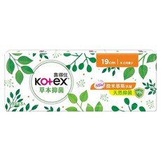 Kotex 靠得住 草本抑菌 衛生棉 微米慕斯表層 日用量少 60614 3包, 19cm, 39片, 1組