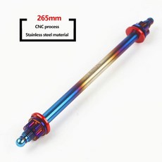 오토바이 스윙암 프론트 액슬 키트 골드 티타늄 육각 씰 전기 자전거 모페드 커스텀, 16. blue 265mm, 1개