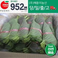 해돋이농산 국내산 깻잎 특품 1박스 (50속), 1.5kg