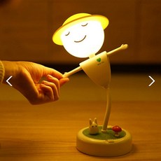 다크 스마일 허수아비 LED 무드등 밝기조절 슬립타이머 수면등