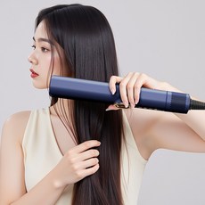 UtechSmart 에어스트레이트 멀티 고데기 헤어 드라이기 스트레이트너, 다크블루