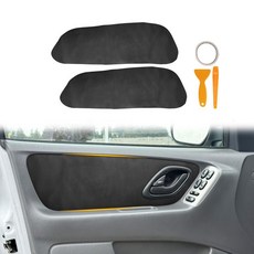 168885 Nuoozy 포드 이스케이프 2001-2007과 호환되는 가죽 전면 도어 패널 커버 자동차 암 레스트 스킨 커버 교체 설치 도구 왼쪽 및 오른쪽 긁힘 방지, 168885 Nuoozy 포드 이스케이프 2001-20