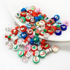 폴리머 클레이 비즈 헤이시 스페이서 비즈 용품 100개 할로윈-3, 크리스마스