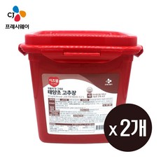 매운 태양초 고추장 6.5kg 맛있는 매콤 대용량 업소용 도매 식자재 유통 식당 음식점 가게 마트, 2개