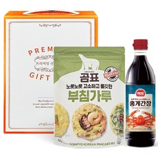홍게간장500ml+부침가루510g 식용유선물세트 추석 명절 설선물세트, 1세트