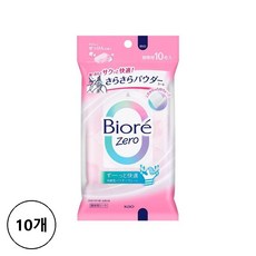비오레 Zero 사라사라 파우더시트 10매 비누향, 10개