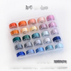 솜인형만들기 세트 자수실 취미 종류 계열 실크실 벨벳 박스 포장, 1개, 매듭 있는 25색 D