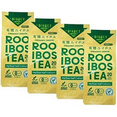 BAYU STORE 일본직구 자연유래 루이보스 JAS 그린 차 티팩 80팩 (160g) 4팩 / 총 폴리페놀 4x 발효 SOD 효소 비발효 카페인, 사이즈