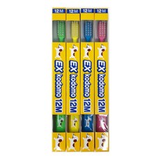 코도모 부모님지도용 어린이 칫솔 14S, 혼합색상, 4개입, 1개