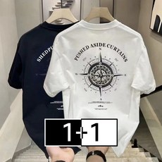 트렌디한 프린팅 남자 반팔 박스 티셔츠 빅 사이즈 다양한 체형에 적합 프린팅 디자인 남자 반팔 티셔츠 편안한 스타일 완성 통기성 휴대성 활동적 일상룩