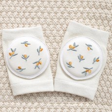 멀티포 유아용 자수 이중 무릎 보호대 메쉬 여아 남아 무릎보호, 2세트, 올리브꽃