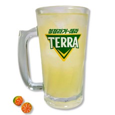 테라 맥주잔 생맥500cc잔 유리 얼음맥주컵 호프집, 1개
