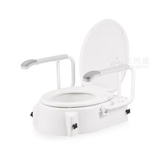 來而康 光星 NOVA Luxi 歐式馬桶增高座 C8310-A 三段式高度可調 可掀式扶手 馬桶增高器, 珍珠白