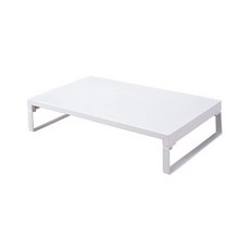 リヒトラブ Lihit lab. 리히트 랩 컴퓨터대 모니터받침대 책상위받침대 흰색 폭 59x깊이 25x높이 10cm 서랍 부착 내하중 15kg A7338 0, 상세페이지 참조, 1개