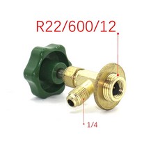 R12 R410a A/C 냉매 병따개 모든 병 열 수 있음 분배 밸브, 01 338 plastic handle, 1개