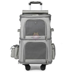 寵物拉桿包 貓咪外出包 狗狗推車 兩用分離設計, 無具體規格, 灰色