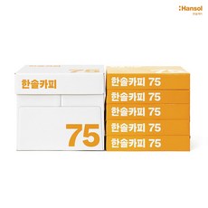 한솔카피 A4용지 75g A4복사용지 2박스 5000매, A4