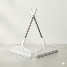 이지쓱싹 클린 실리콘 빗자루, 2개, 화이트