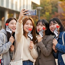 퍼플샵 손하트스틱10p 단체사진소품