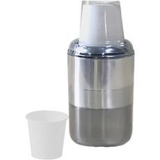 누 스틸 트라이운 딕시 컵 모던 세련된 메탈 컴팩트 소형 일회용 종이컵 디스펜서 수납 홀더 욕실 세면대용 3온스 크기. 3톤 마감 DC06-VC