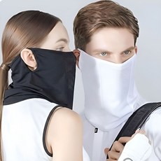 노바리스 메쉬 얼굴 햇빛 가리개 자외선차단 마스크, 블랙+화이트, 1세트