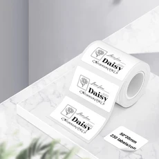 Marklife P50 라벨 스티커 E210 테이프 흰색 방수 열 용지 롤 호환 Phomemo M110 5080mm, 08 50-30mm