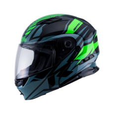 SOL SM-5 素色可掀式全罩安全帽 內墨鏡 汽水帽 可樂帽 安全帽, 黑/綠