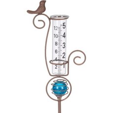 강우량 측정을 위한 7인치 강우량 측정기 야외 정원 정원 장식, Luminous Beads