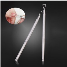 스탠 리무버 네일 아트 12.4cm 스크래퍼 리무버봉 금속 푸셔 제거봉 큐티클 스틸 메탈 스틱 매니큐어 파일, 1개