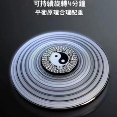解壓陀螺 轉轉手把式 太極八卦指尖陀螺 合金指尖陀螺 古銅 金屬 太極 八卦羅盤 金屬手指玩具, 1個, 風水羅盤【8cm】,袋裝