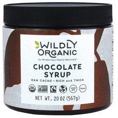 와일들리 오가닉 초콜릿 시럽 - 아이스크림용 비건 초콜릿 시 Wildly Organic Chocolate Syrup 20 Oz - Organic Dairy-Free Fair T, 1.25파운드(1팩), 567g, 1개