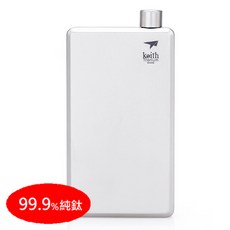 台灣黑熊 鎧斯 Keith Ti9306 純鈦隨身小酒壺 方形 100ml 附鈦漏斗, 1個