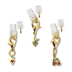 Sonix x Sanrio 더스트 플러그 - USB C + 라이트닝 호환 - 산리오 실리콘 캐릭터 충전 포트 참 (3팩) - 헬로 키티 시나모롤 쿠로미, 크리스탈 과일