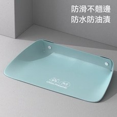 寵物餐墊防水防滑墊：貓咪狗狗餐碗墊，加大加厚防滑防水防油，多功能寵物用餐好幫手, 天藍PU皮革餐墊【45*30cm】, 1個