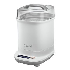 【Combi】GEN3消毒溫食多用鍋 消毒鍋 烘乾鍋 送PPSU240ML奶瓶 奶瓶刷 奶嘴刷, GEN3消毒溫食多用鍋-金緻白
