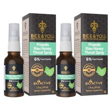 비앤유 프로폴리스 로 허니 멘솔 스프레이 30ml, 2개