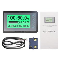배터리 용량 표시기 TF03K 쿨 카운터 미터 전압 전류 디스플레이 리튬 납산 배터리 감지기 120V 100A, [01] Type A 50A(0-75A), 한개옵션1