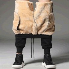 남성 겨울 뽀글이 기모 조거 팬츠 털안감 따뜻한 인조양털