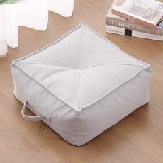 높은방석 두툼한 사무실 50x50x15cm 인테리어 두꺼운 기술직물-귀비오렌지, U01KTH4694G6X0YD16ZZVRCDPW-017, 1개, Q. 벨벳 - 라이트 그레이 40x40x15