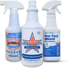 BRING IT ON CLEANER 씽크대 세정제 32온스 욕실 청소 세트 프로텍트 쉴드 발수제 16온스 얼티밋 하드 표면 클리너 폴리쉬 Q1629274, 1개, 473ml