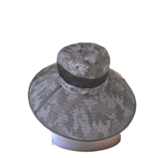 360도 서라운드 메쉬 밀리터리 모자 햇빛가리개 자외선차단 등산 낚시 농사 야외 작업모, 그레이