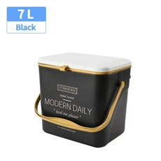 대용량 쓰레기통 뚜껑 포함 재활용 주방 벽걸이 가정용 캐비닛 보관 7 L 12L, 01 Black 7L