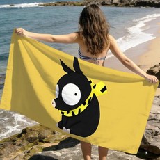 애니메이션 귀여운 아트 샴푸 소프트 비치 타월 여행 수영 여름 휴가 목욕 수영장 캠프 선물