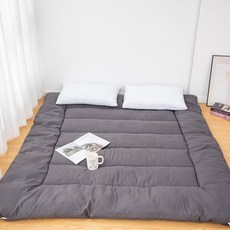 포근달 폭신한 토퍼 매트리스 알러지케어 바닥침대 사계절 요매트 10cm, 그레이