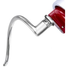KitchenAid 4.5-5QT 틸트 헤드 믹서용 100% 광택 스테인리스 스틸 5QT 부드러운 반죽 후크 부착물 코팅되지 않은 산화 방지 식기 세척기 사용 가능 완벽한, Dough Hook-4.5-5qt