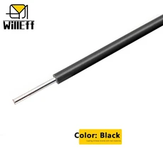 단단한 구리 와이어 단일 코어 주석 도금 케이블 전기 연장 코드 Pvc 전원 공급 장치 전자, 01 26 AWG, 01 UL1007-Black-Hard, 04 5m