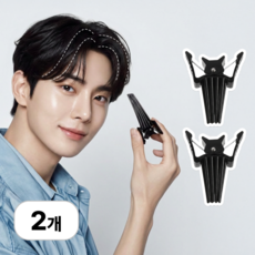 로멀리 헤어 뿌리 볼륨 집게 클립, 2개, 블랙