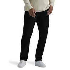 리 Lee 남성용 빅 & 톨 레전더 레귤러 스트레이트 진 오버다이 블랙 폭 116.8cm(46인치) x 길이 블랙